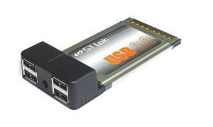USB порты на плате, подключаемой к разъему PCMCIA