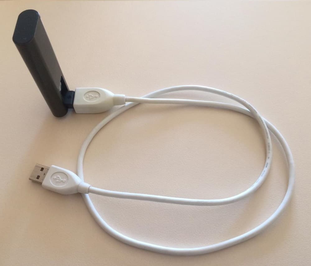 Модем Yota подключен через USB удлинитель